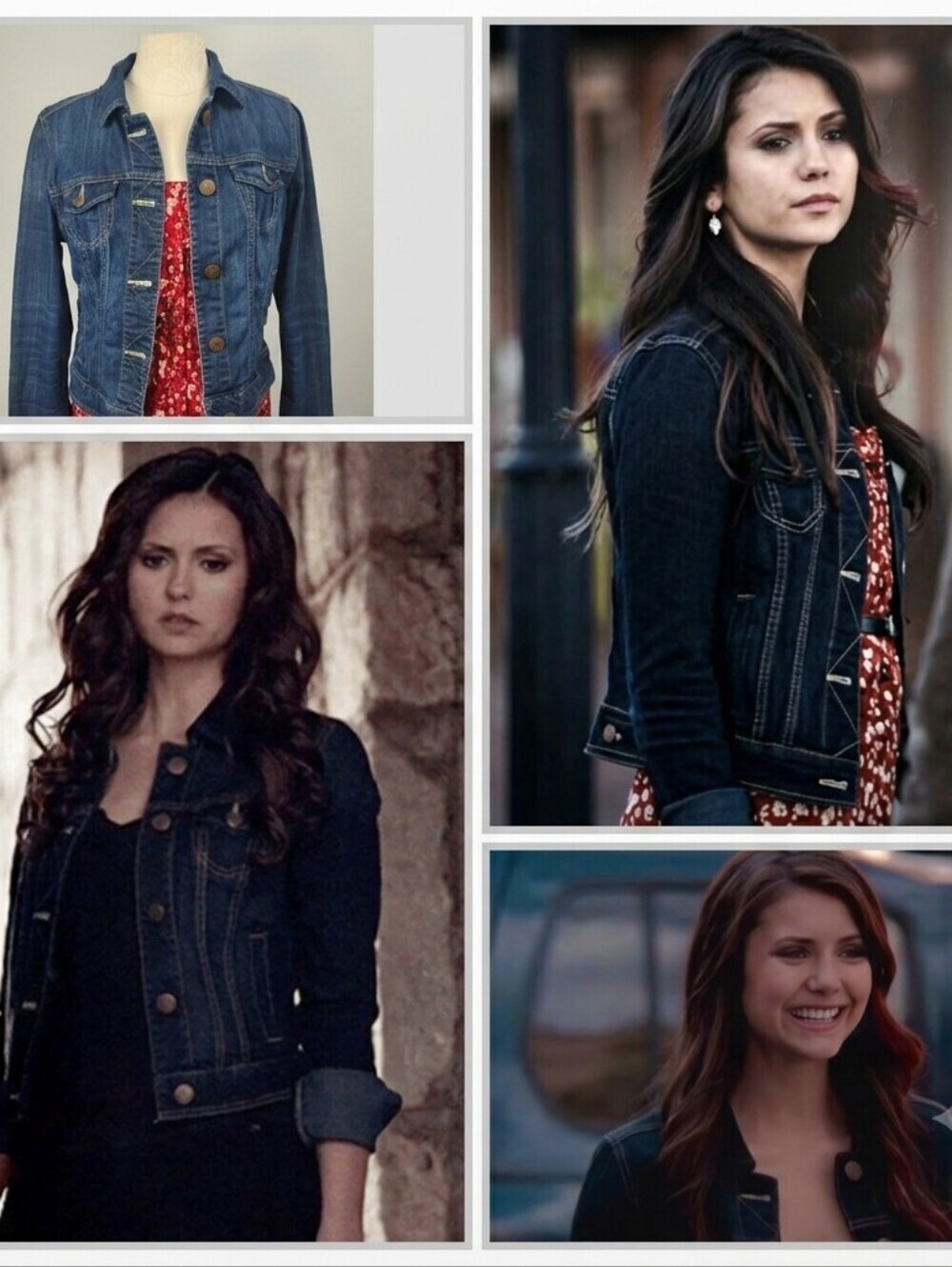 ASO Katherine Pierce Elena Gilbert Vampire Diaries Jean Denim Jacket Size Medium